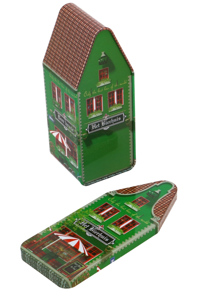 Blikken Huisje Het Bierhuisje 7.5x7.3x19cm 24stuks