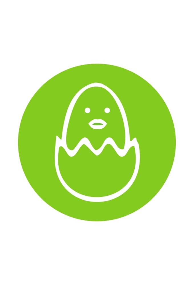 Etiketten Pasen Kuiken Groen 3.9cm 250stuks