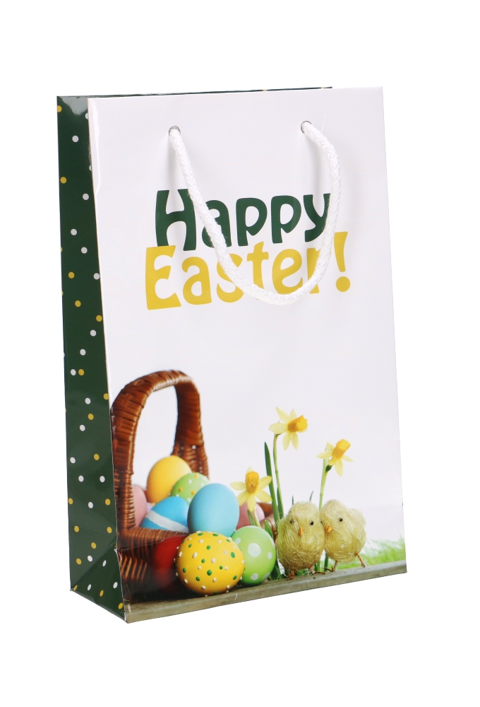 Paastasjes Happy Easter & Fijne Pasen Groen 16x7x25cm 10stuks