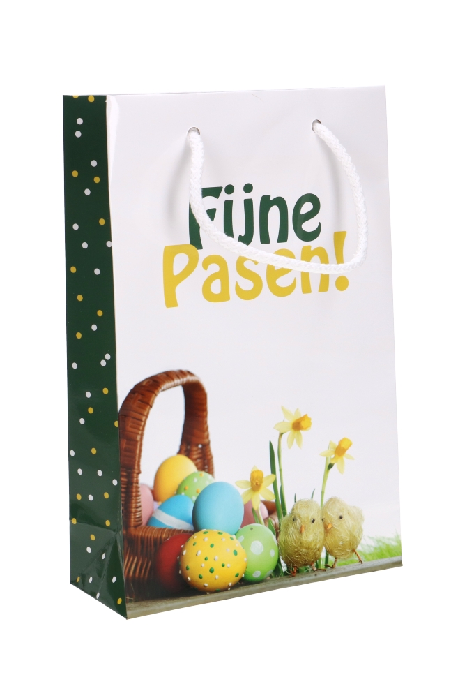 Paastasjes Happy Easter & Fijne Pasen Groen 16x7x25cm 10stuks
