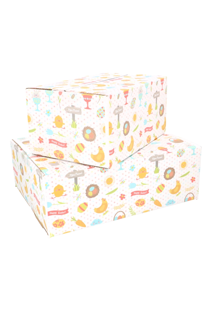 Geschenkdozen Paasprint 31x20x14cm 30stuks
