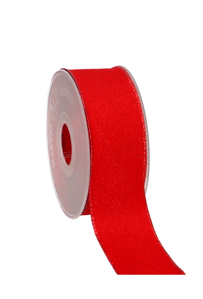 Kadolint Metallic Rood Met Rood Rand IJzerdraad 40mm x 20meter