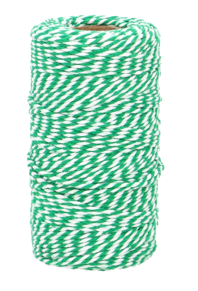 Kadolint Touw Donker Groen & Wit 2mm x 100 meter