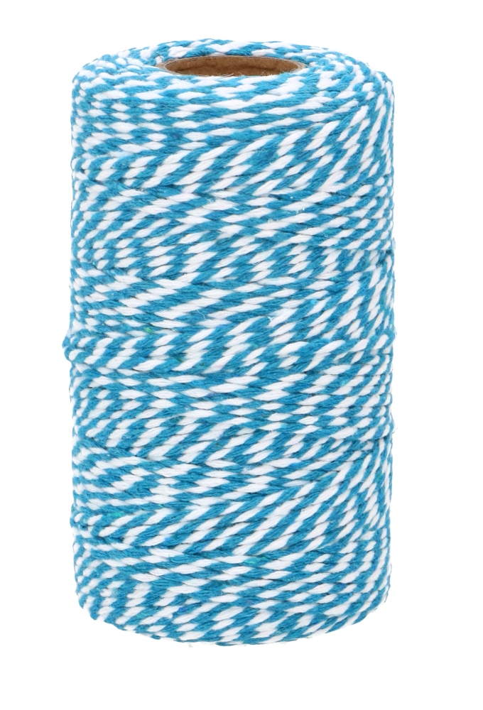 Kadolint Touw Turquoise & Wit 2mm x 100 meter