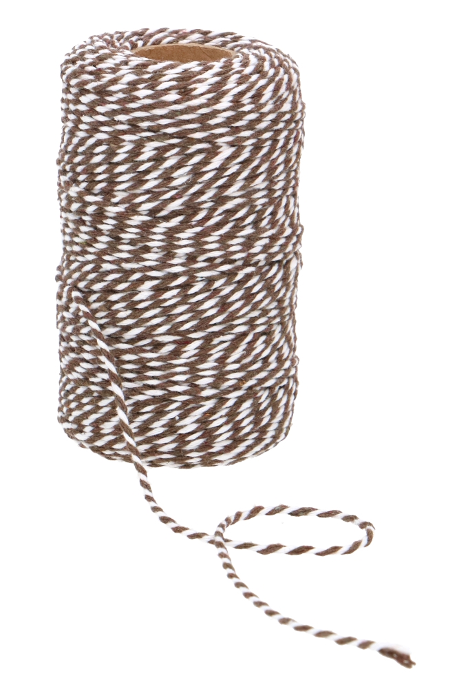 Kadolint Touw Donker Bruin & Wit 2mm x 100 meter