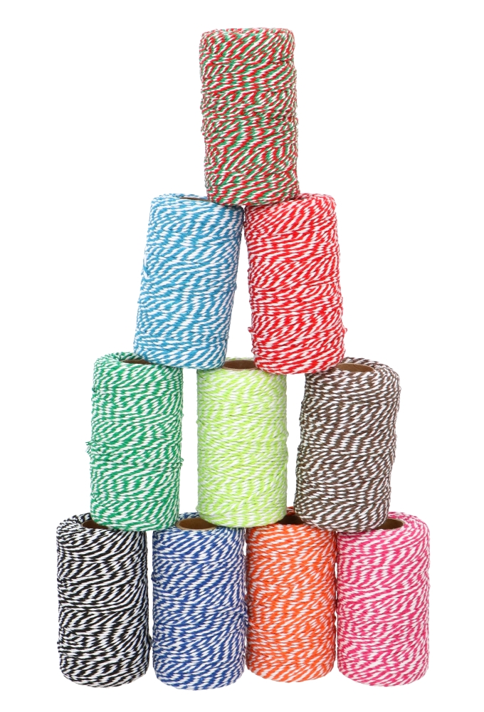 Kadolint Touw Donker Bruin & Wit 2mm x 100 meter