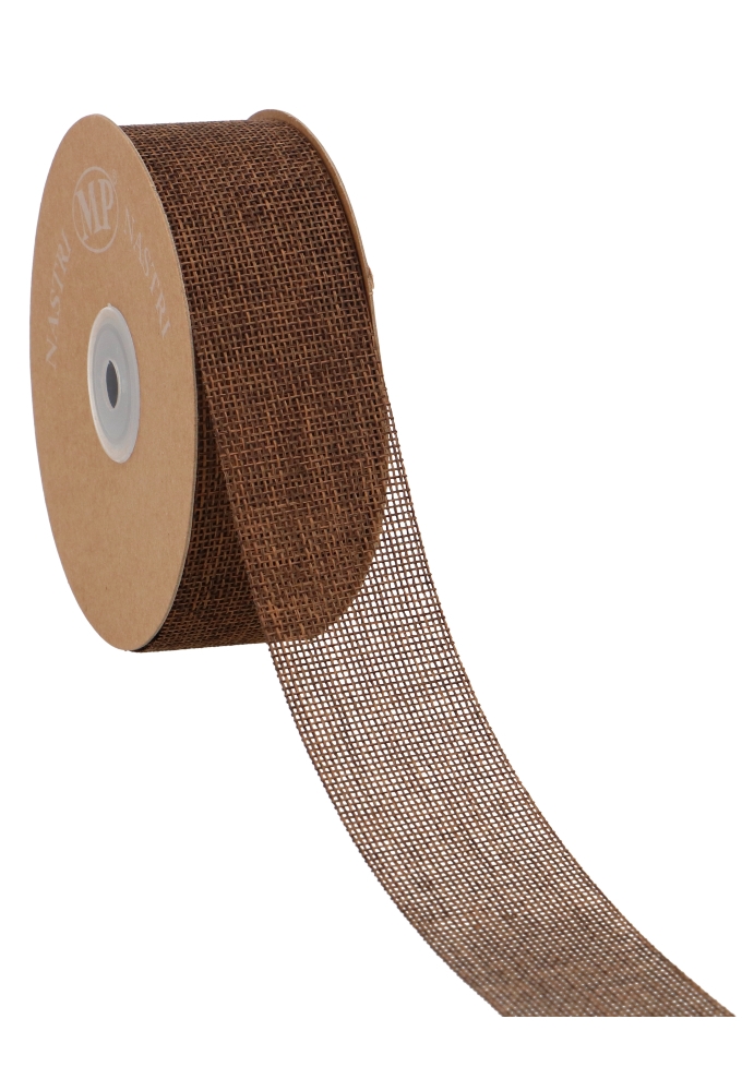 Geschenklint Canvas Bruin 40mm x 20 meter