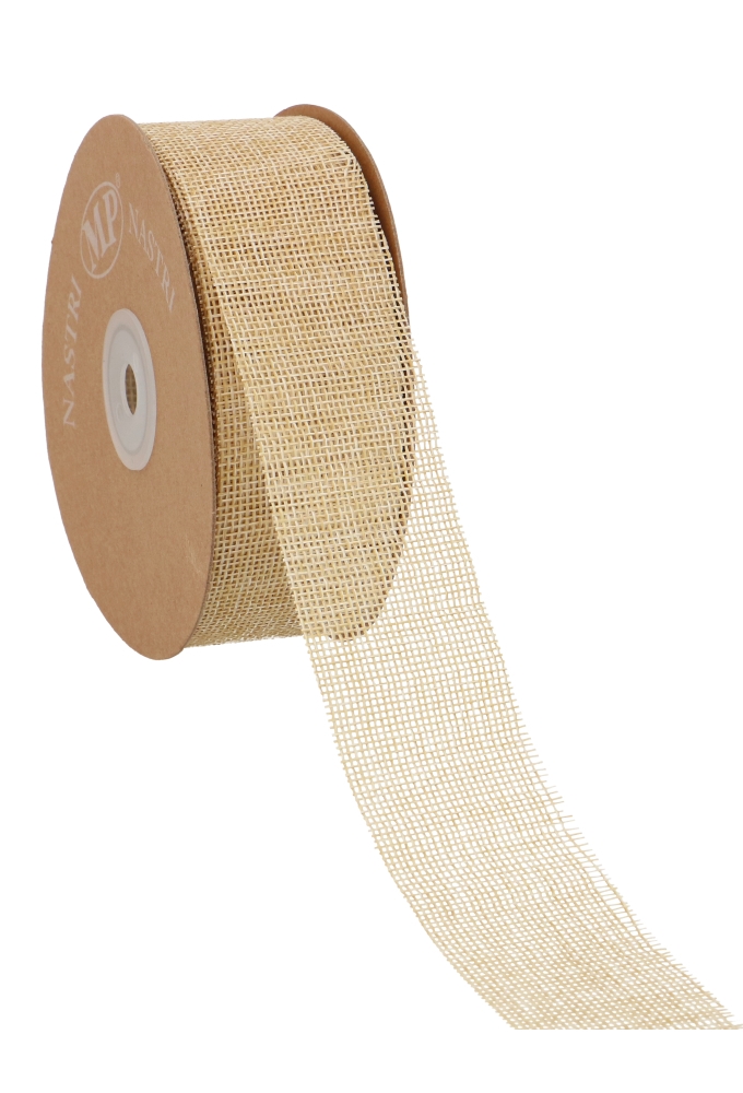 Geschenklint Canvas Beige 40mm x 20 meter