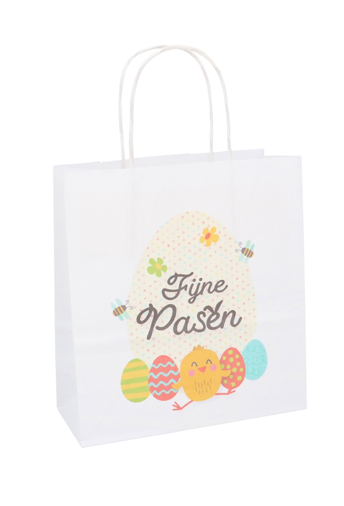 Papieren Draagtas Paasprint A5 19x8x21cm 50stuks