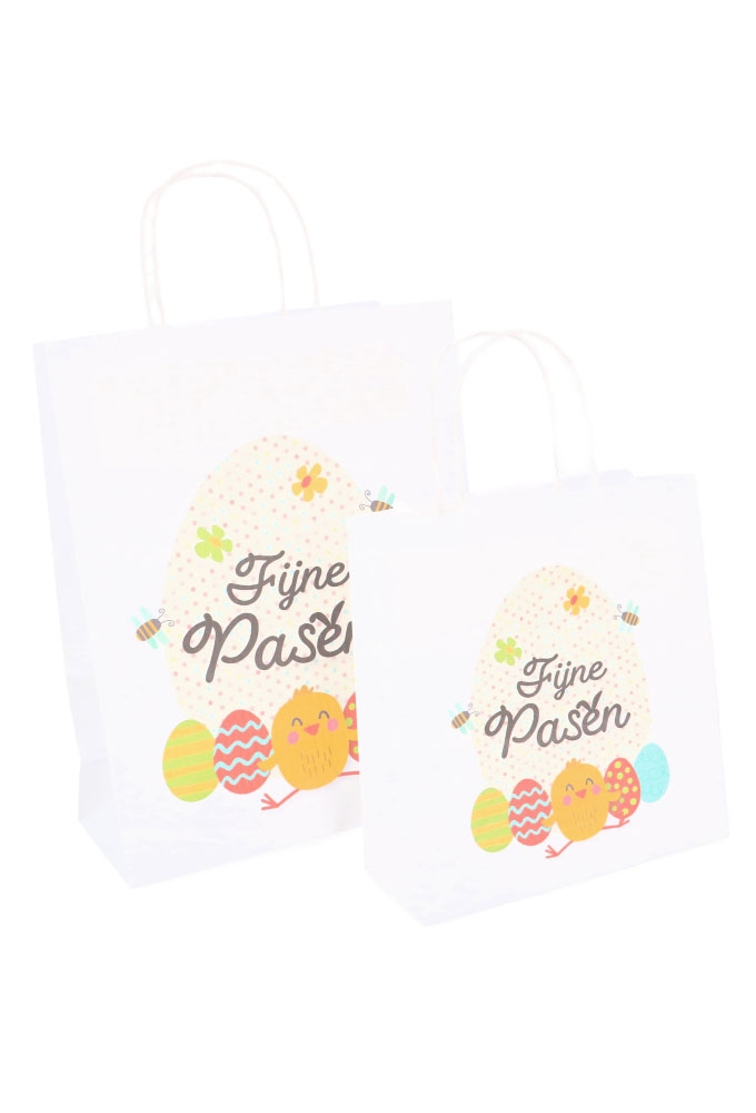 Papieren Draagtas Paasprint A5 19x8x21cm 50stuks