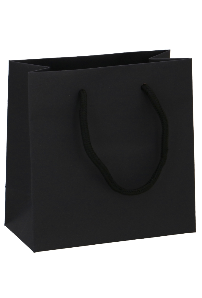 Luxe Papierentas Mat Kopenhagen Zwart & Koord 16x8x16cm 10stuks