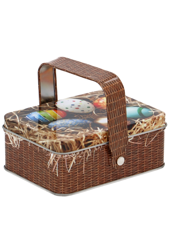 Blikken Paasmandje 10,3x7,5x4cm 24stuks