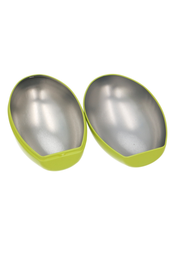 Blikken Paas Ei Groen Met Haas 9,4x9,4x13,8cm 24stuks