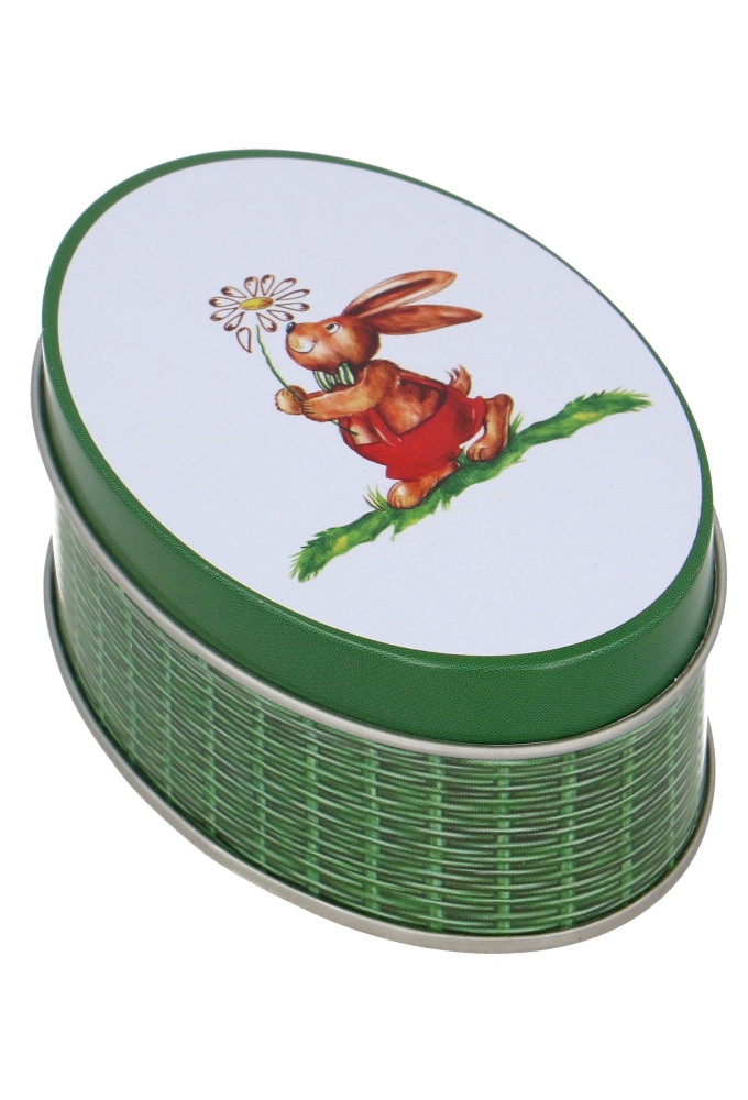 Blikken Ovale Paas 8,1x5,5x3,5cm 24stuks