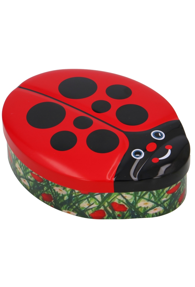 Blikken Lieveheerstbeestje 14x10,5x4cm 24stuks