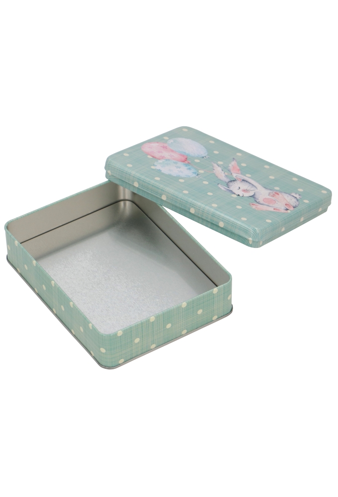 Blikken Paas Haas Met Ballon 14,3x10,8x3cm 24stuks