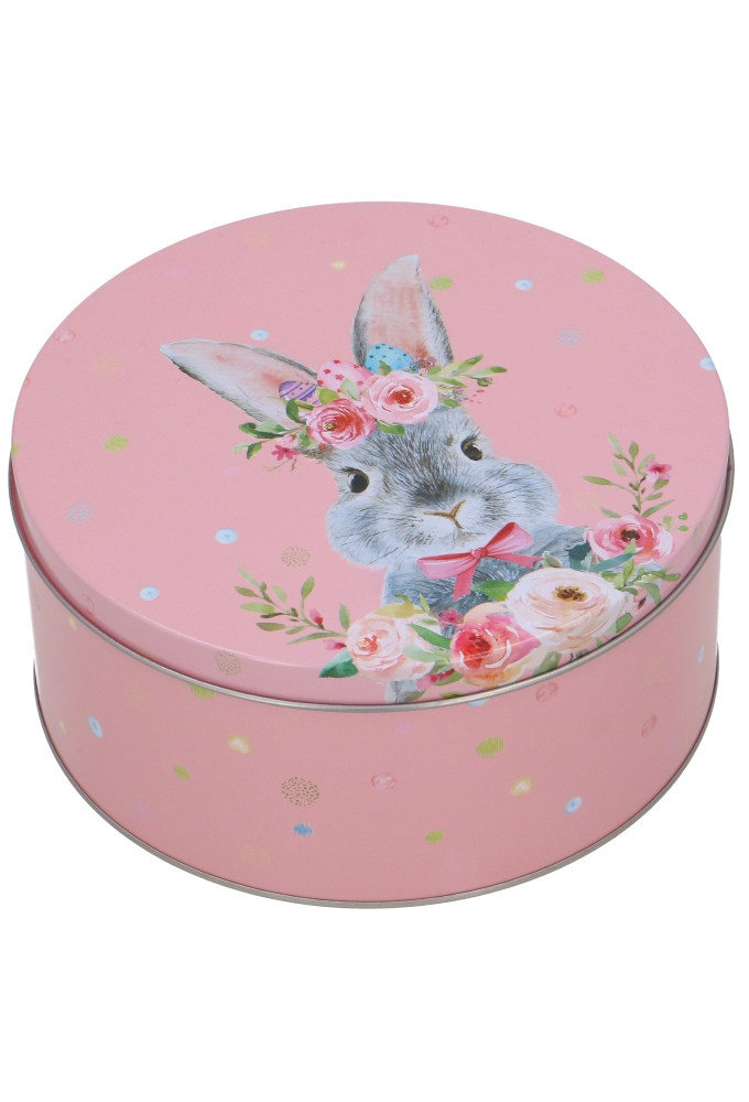 Blikken Paashaas met Bloemen 20x9cm 12stuks