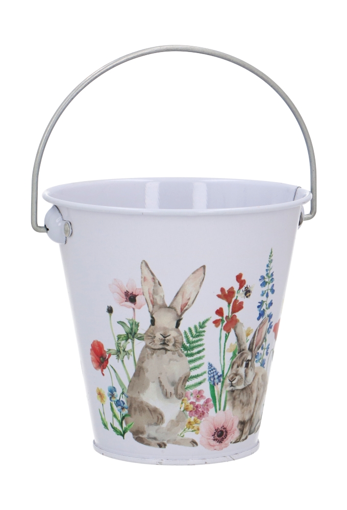 Blikken Emmer Paas Haasjes 11,5x11cm 12stuks