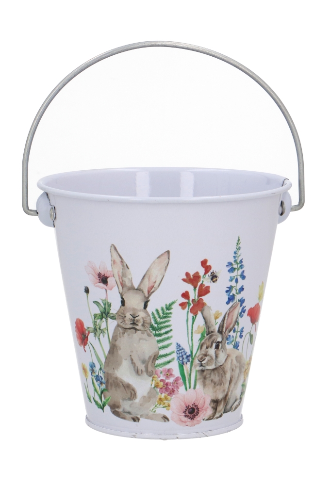 Blikken Emmer Paas Haasjes 11,5x11cm 12stuks