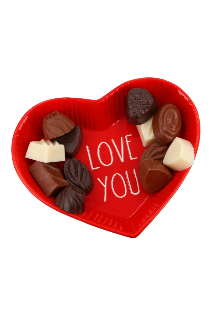 Schaaltje Keramiek Hartjes Love You 17cm 1stuks