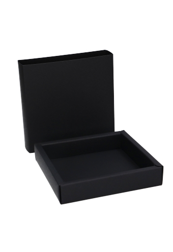 Schuif Deksel Kadodoosje Jakarta Zwart Mat 12.5x12.5x2.8cm 7stuks