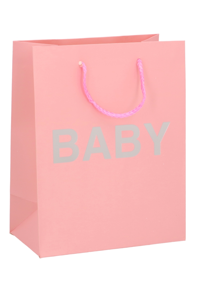 Luxe Kadotasjes Kind Medium Baby Roze 18x10x23cm 12stuks