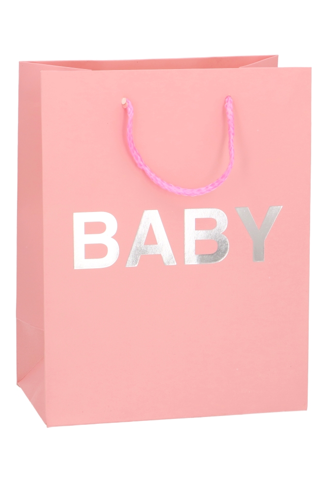 Luxe Kadotasjes Kind Medium Baby Roze 18x10x23cm 12stuks