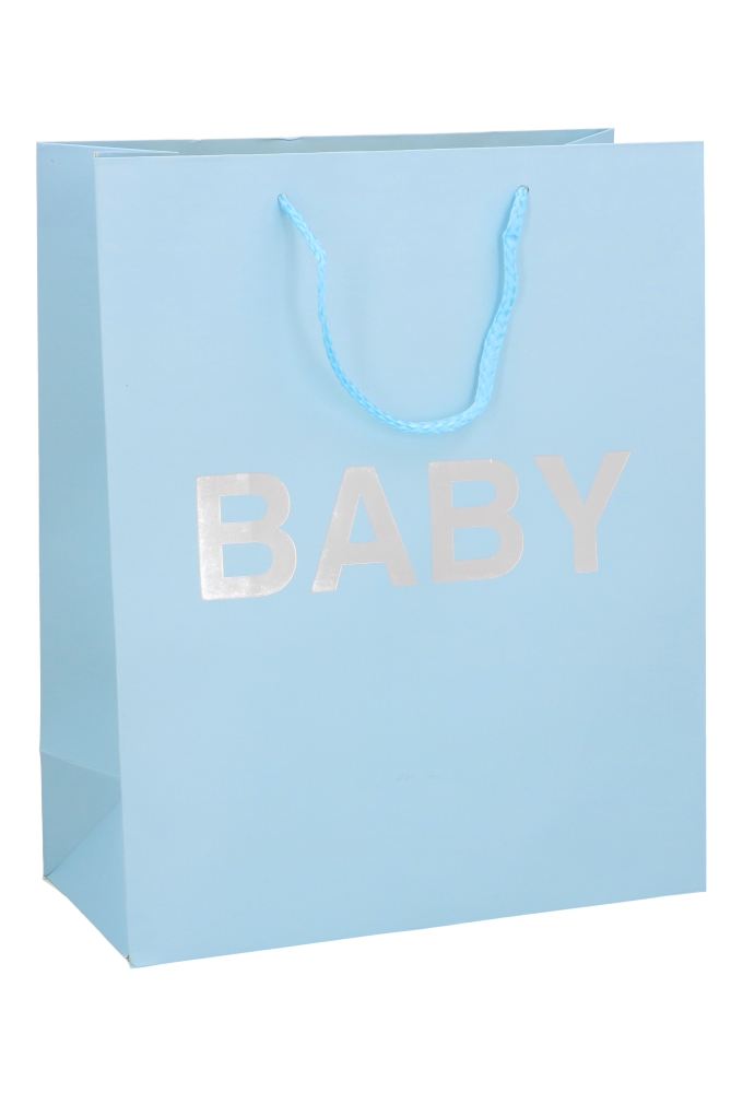 Luxe Kadotasjes Kind Groot Baby Blauw 26.5x13.5x32.5cm 12stuks