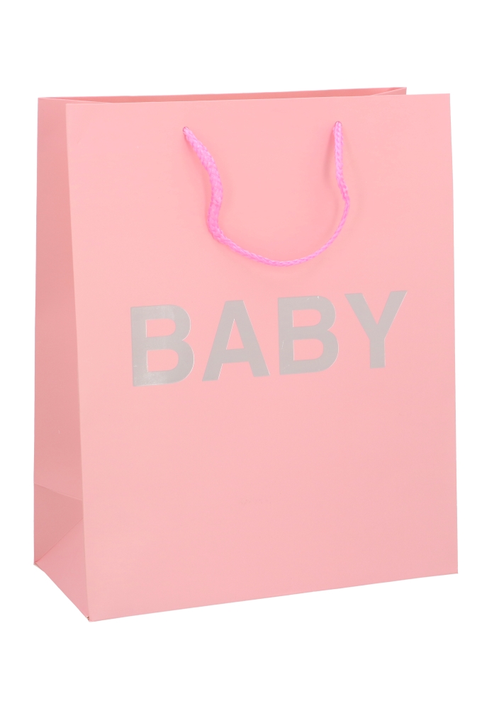 Luxe Kadotasjes Kind Groot Baby Roze 26.5x13.5x32.5cm 12stuks