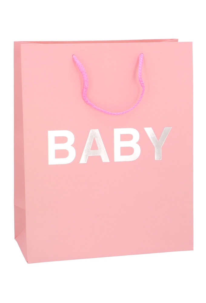 Luxe Kadotasjes Kind Groot Baby Roze 26.5x13.5x32.5cm 12stuks