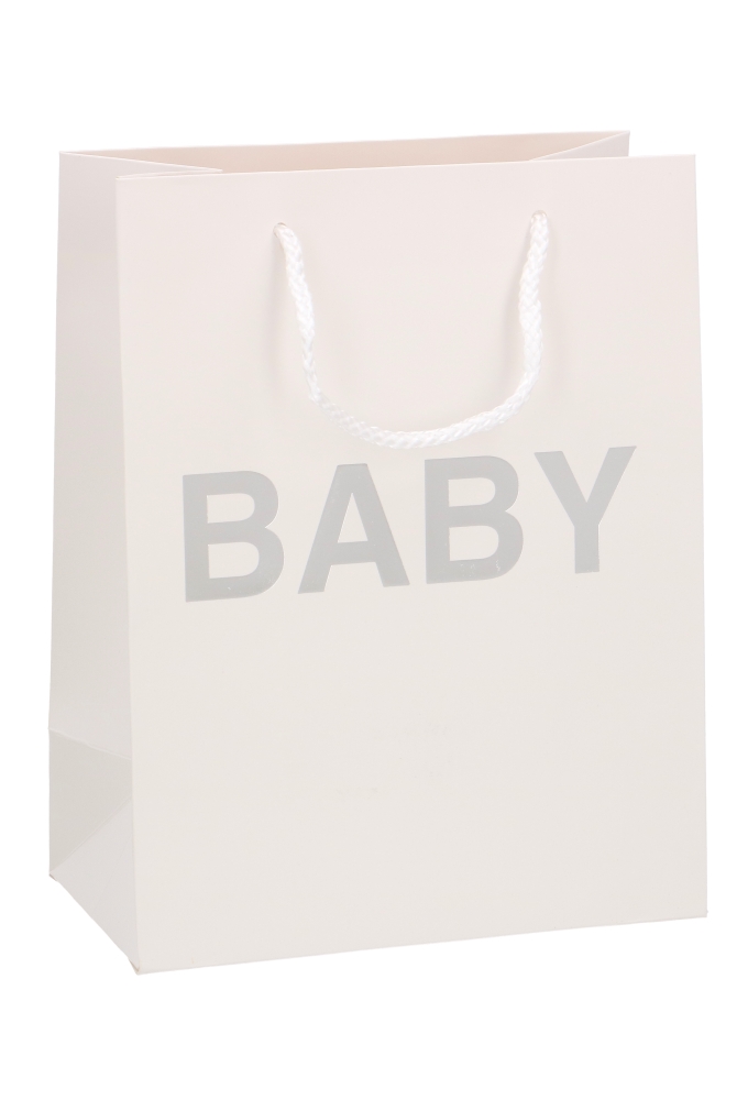 Luxe Kadotasjes Medium Baby Wit 18x10x23cm 12stuks