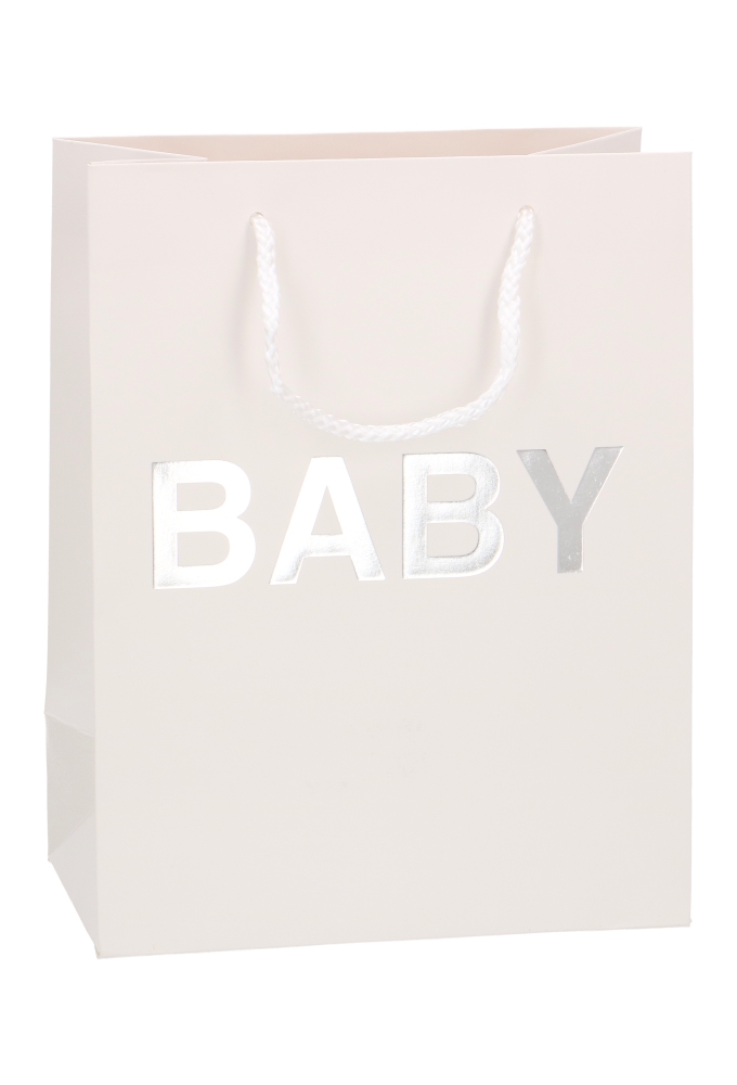Luxe Kadotasjes Medium Baby Wit 18x10x23cm 12stuks