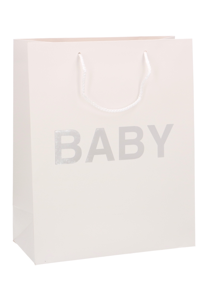 Luxe Kadotasjes Kind Groot Baby Wit 26.5x13.5x32.5cm12stuks