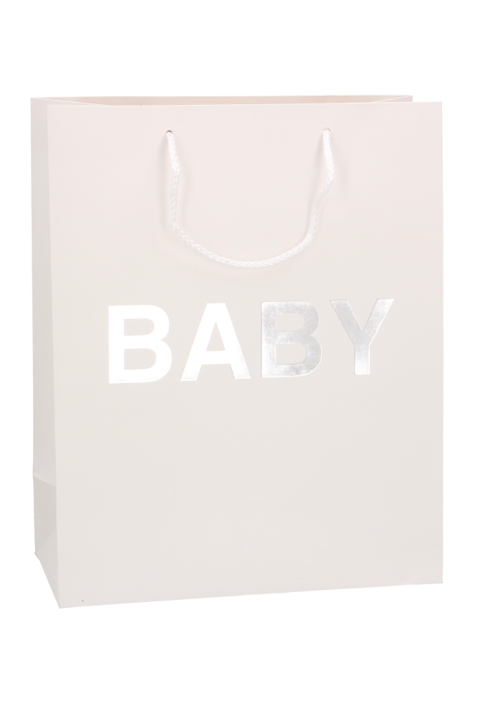 Luxe Kadotasjes Kind Groot Baby Wit 26.5x13.5x32.5cm12stuks