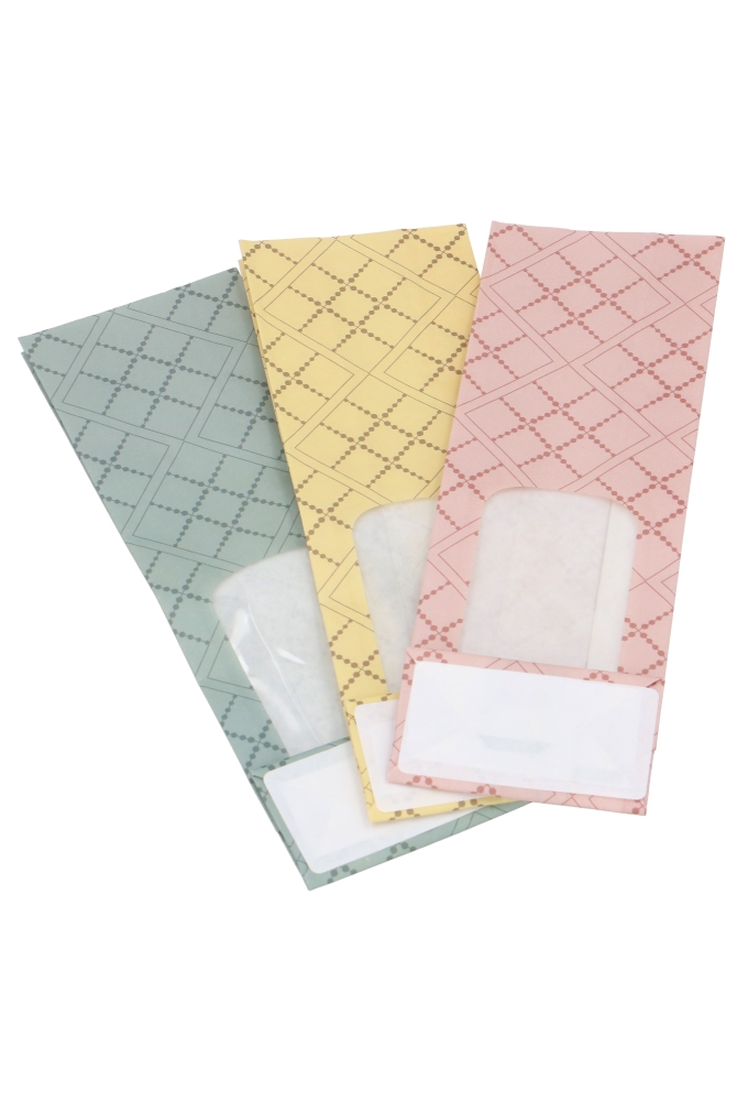 Blokbodemzakjes Wit Kraft Pastello Venster Sealbaar 8x5x28cm 50stuks