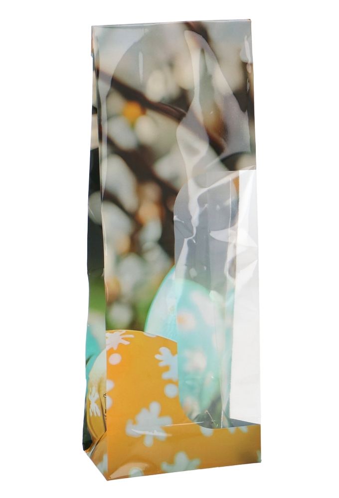 Cellofaan Blokbodemzakjes Paastak & Paaseitjes 8x5x24cm 50stuks