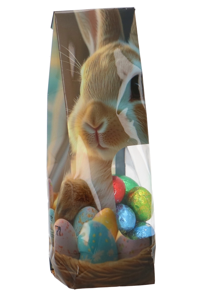 Cellofaan Blokbodemzakjes Konijn en Paaseitjes 6x5x20cm 50stuks
