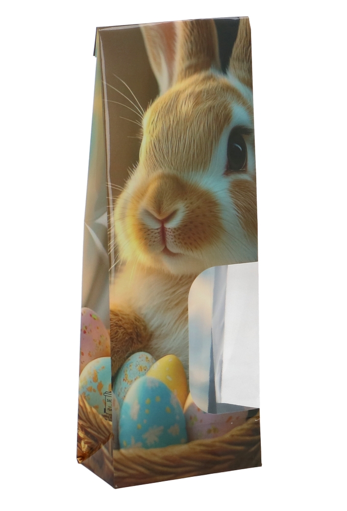 Cellofaan Blokbodemzakjes Konijn en Paaseitjes 8x5x24cm 50stuks