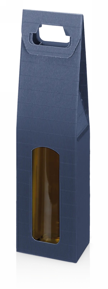 Wijndoos Modern Blauw 38x11.5x9cm 1fles 50stuks