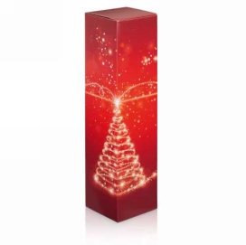 Wijndoos 1 fles Christmas Tree Rood 9x9x35.5cm 50stuks