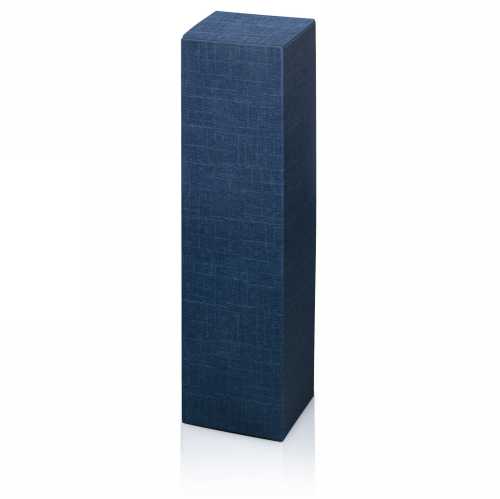 Wijndoos 1 fles Relief Blauw 9x9x35.5cm 50stuks