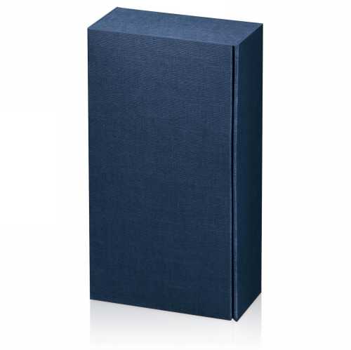 Wijndoos 2 fles Relief Blauw 36x18x9cm 25stuks