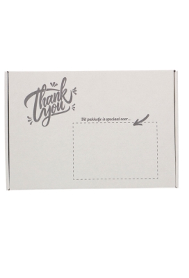Brievenbusdoos Budget Thank you A4 31x22x2.8cm - vanaf 50 stuks