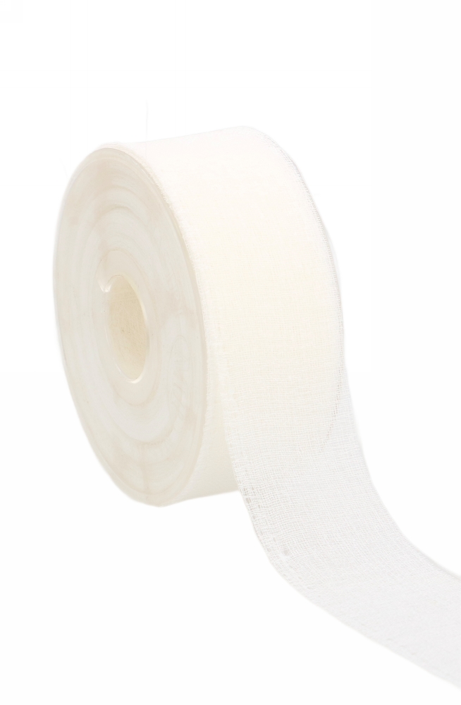 Geschenklint Naturel Polyester Delicate Wit 40mm x 25meter