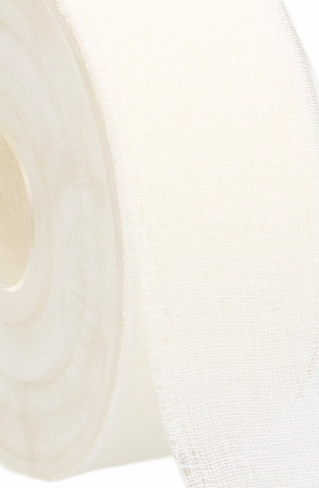 Geschenklint Naturel Polyester Delicate Wit 40mm x 25meter