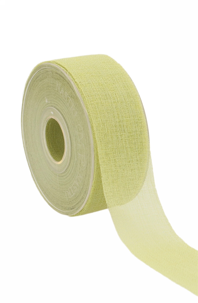 Geschenklint Naturel Polyester Delicate Groen 40mm x 25meter