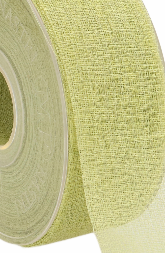Geschenklint Naturel Polyester Delicate Groen 40mm x 25meter