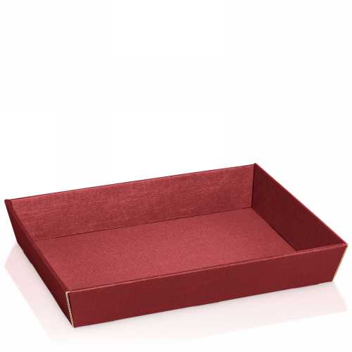 Geschenkdoos Korf Relief Bordeaux 31.5x22x5.5cm 25stuks