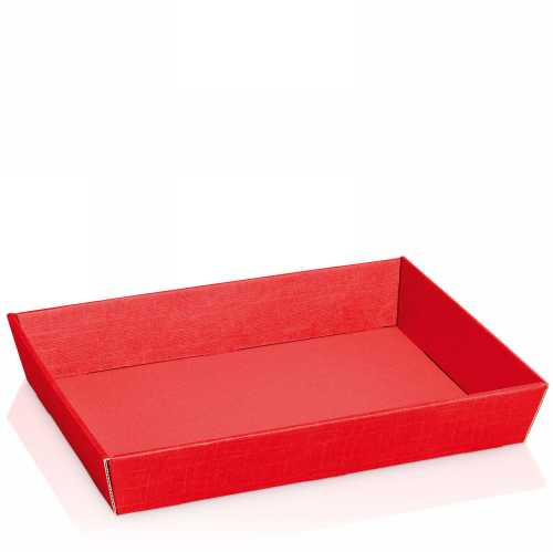 Geschenkdoos Korf Relief Rood 31.5x22x5.5cm 25stuks