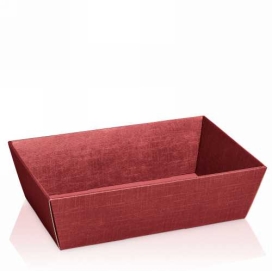 Geschenkdoos Korf Relief Bordeaux 33x19x11cm 25stuks